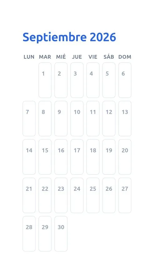 Ejemplo de calendario mensual personalizado generado con CreaImprime